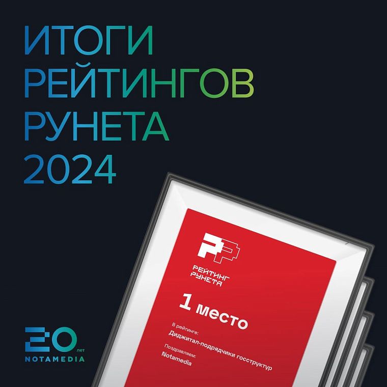 Победы Notamedia в Рейтинге Рунета 2024